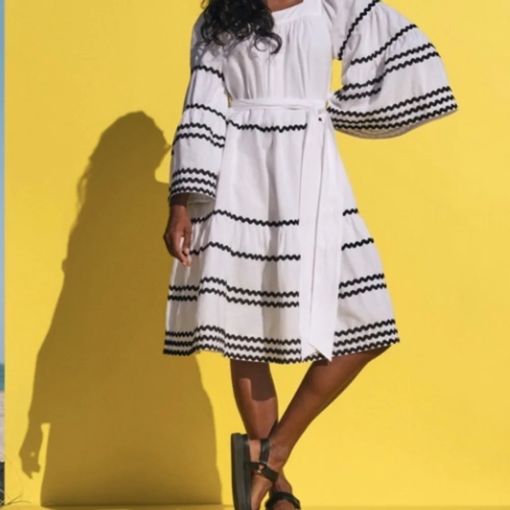 Adorable Ric Rac Flare Dress Lisa Marie Fernandez - Picture 1 of 9